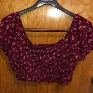 Ruched Slight Off the Shoulder Blouse